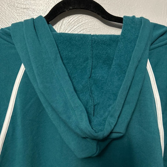 DSG Full Zip Oversized Cropped Teal w/ White Accents Hoodie Size Various 0328 - Picture 7 of 8